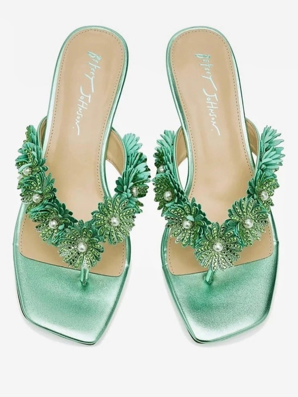 Betsey Johnson Lesli Heeled Sandal Mint 7.5
